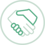 icon of two hands shaking
